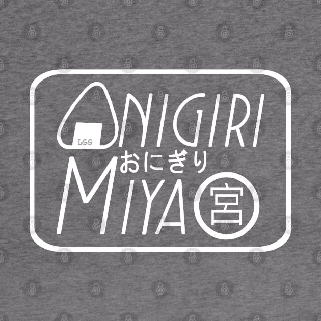 Onigiri Miya (in White with border) by LetsGetGEEKY